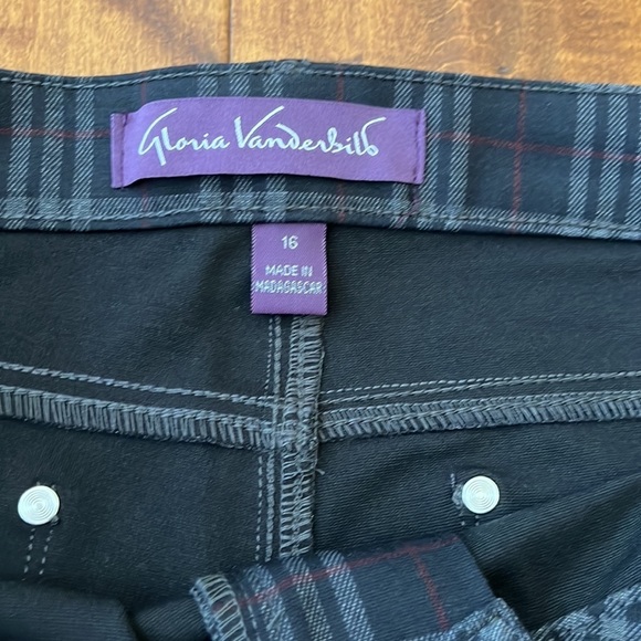 NWT Gloria Vanderbilt Plaid Size 16 Slim pants - Picture 6 of 15